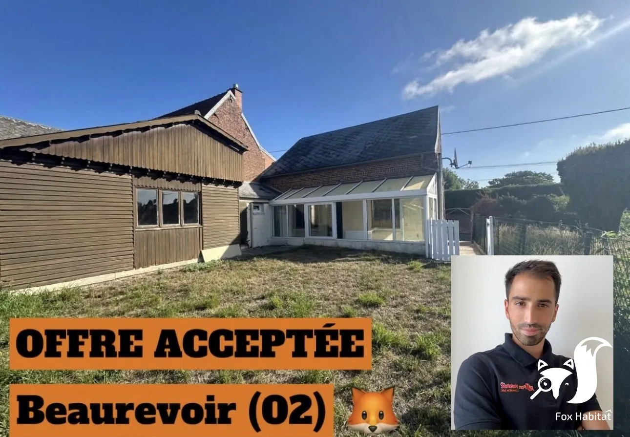 Maison semi-individuelle plain-pied avec dépendance proche de Saint-Quentin et Cambrai