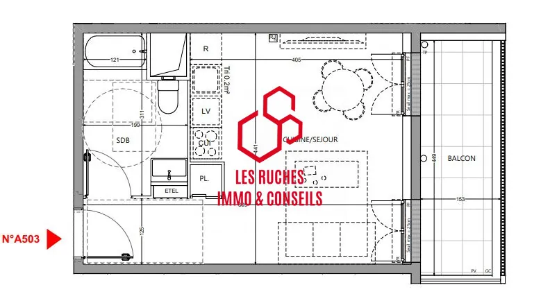 Studio neuf à vendre à Clichy-sous-Bois avec balcon de 7 m² 
