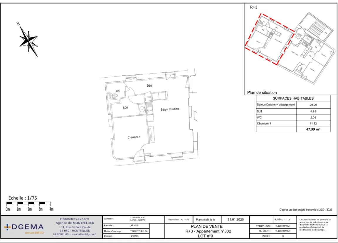 Appartement 2 pièces de 48 m² à Lodève avec ascenseur, livraison 2027