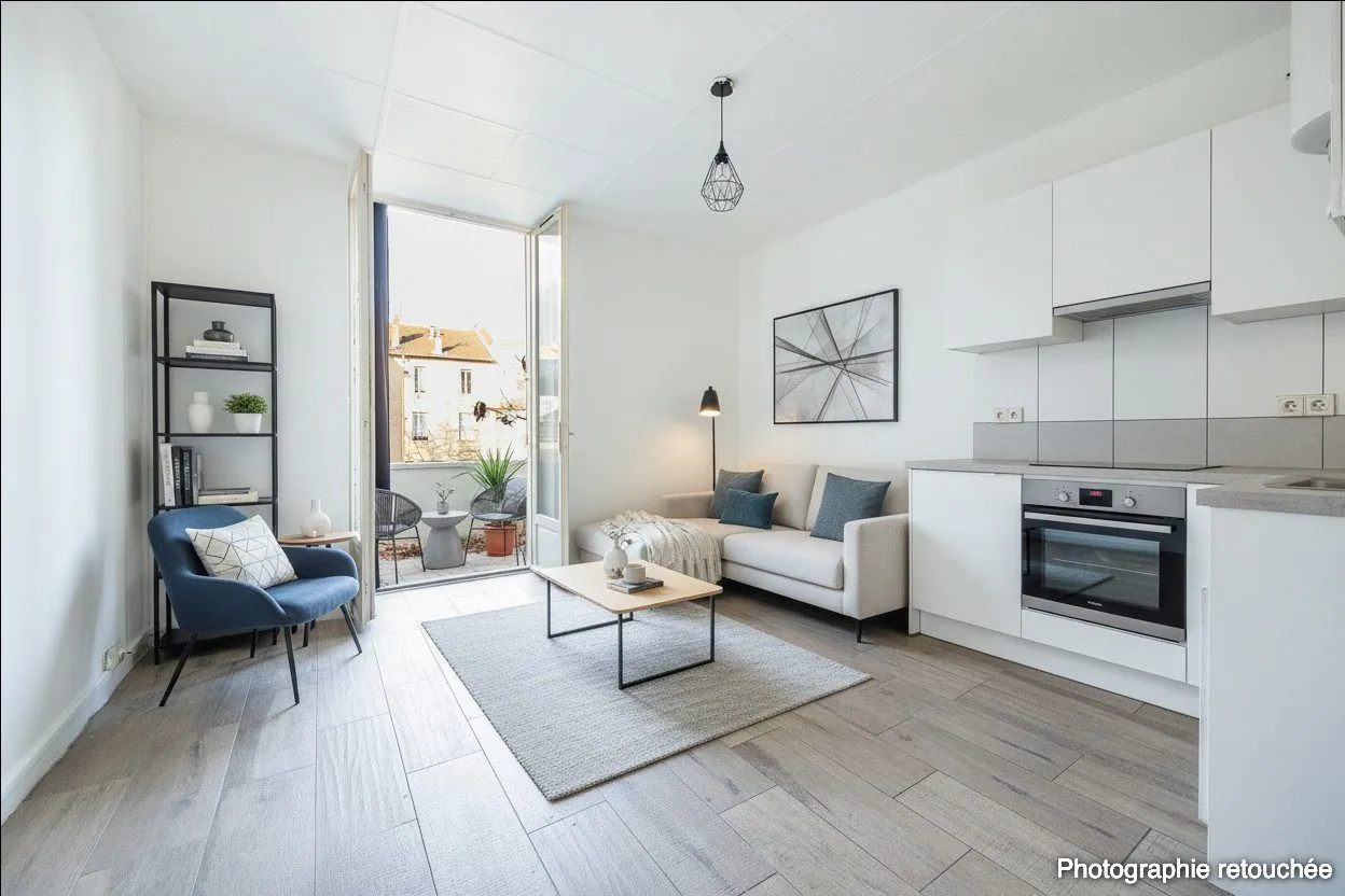 Studio lumineux de 17,95 m² avec terrasse à Lyon 8e / Grange Blanche