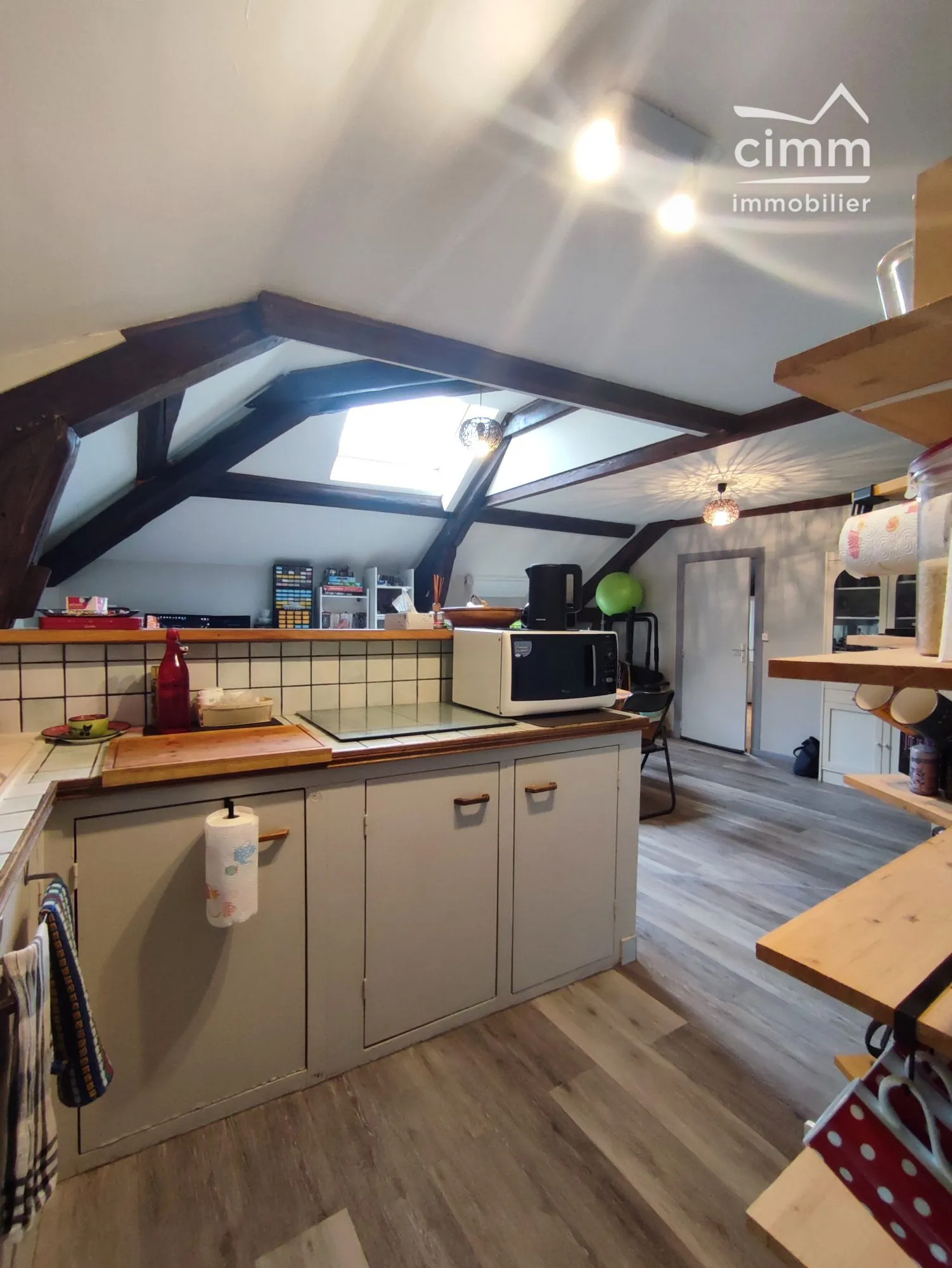 Appartement T3 à vendre à Tullins, dernier étage, locataire en place 