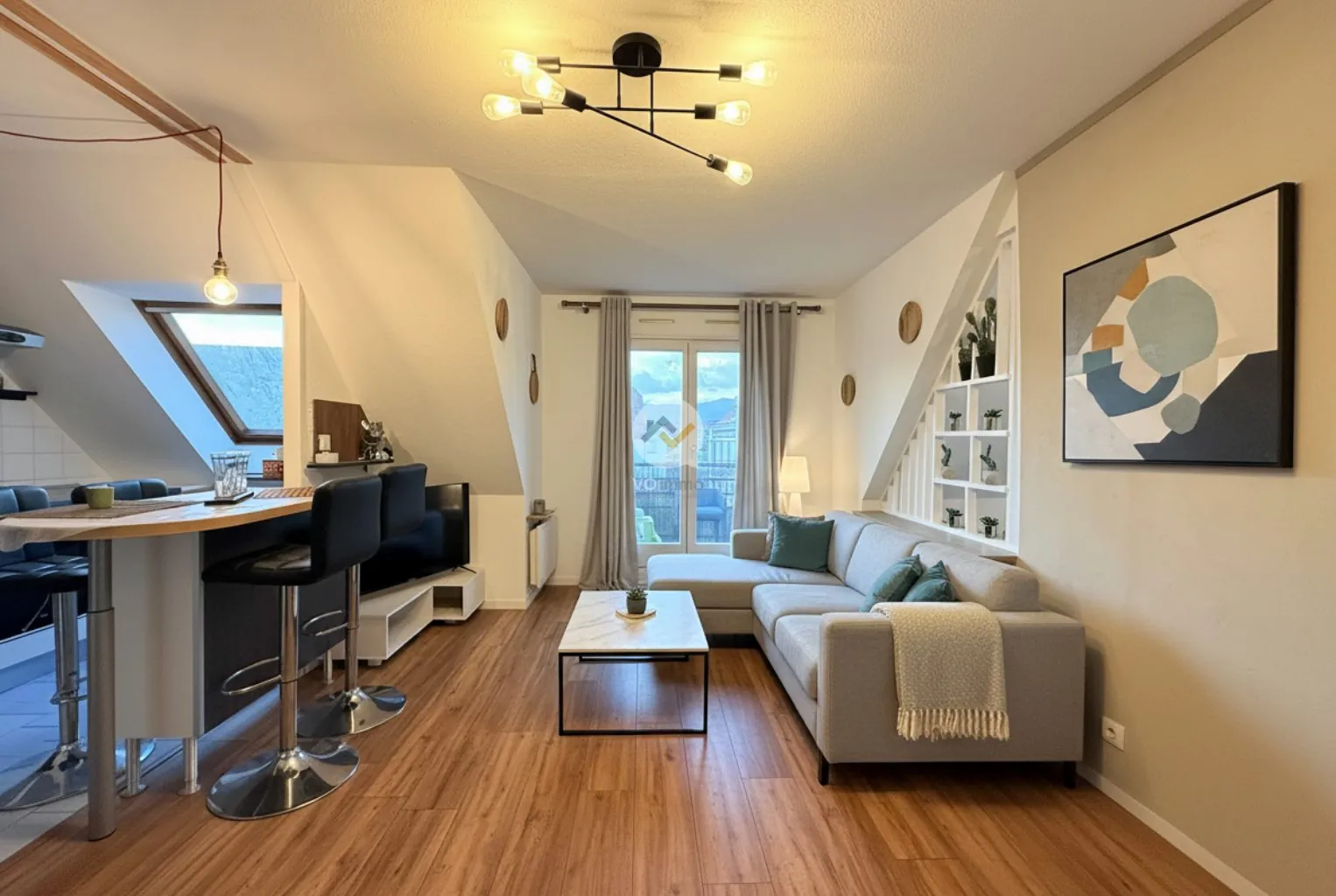 Studio lumineux de 35,40 m² à Colmar, dernier étage, prêt à vivre