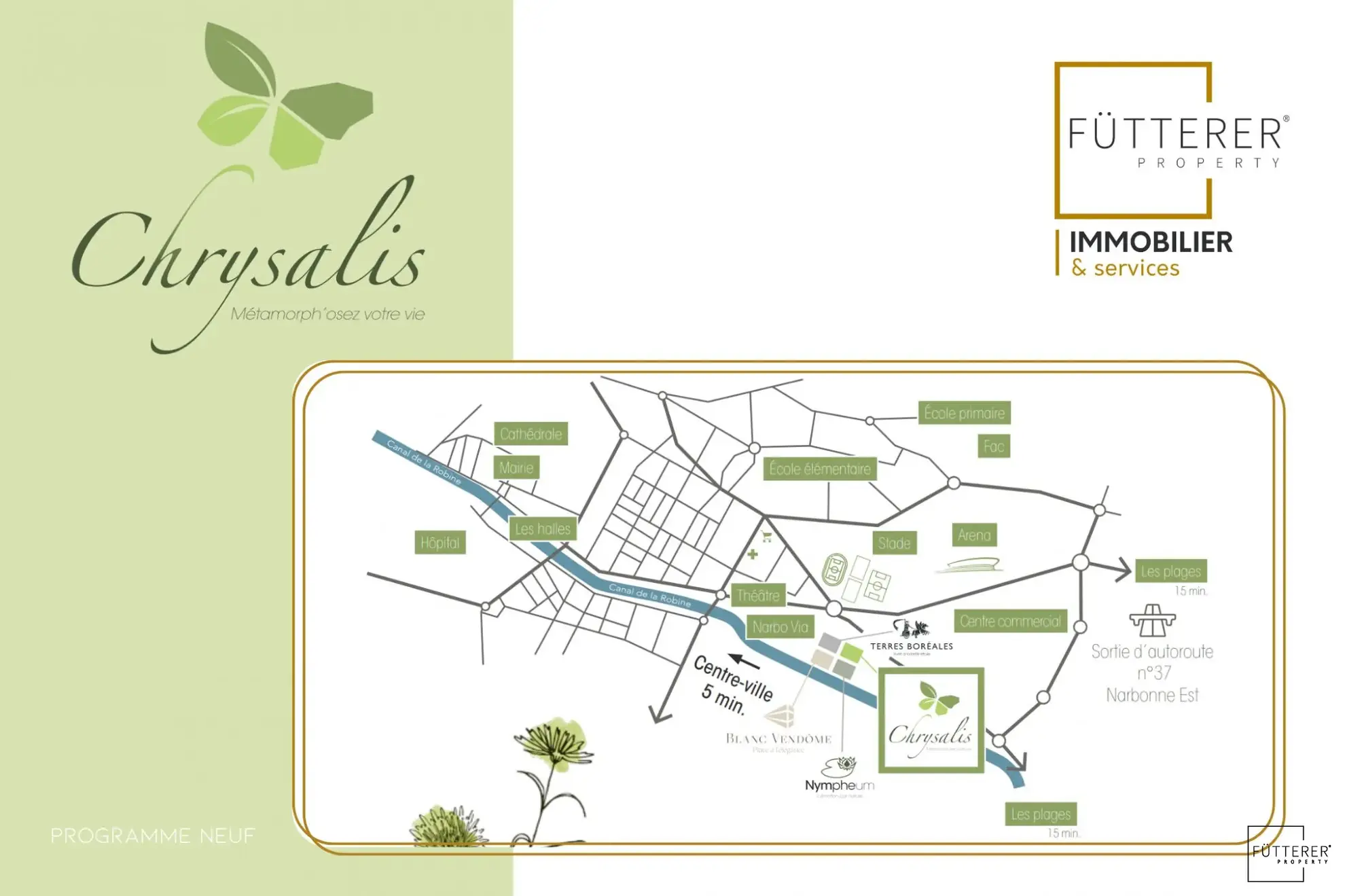 Appartement 2 pièces avec terrasse et parking à Narbonne - Livraison 2027