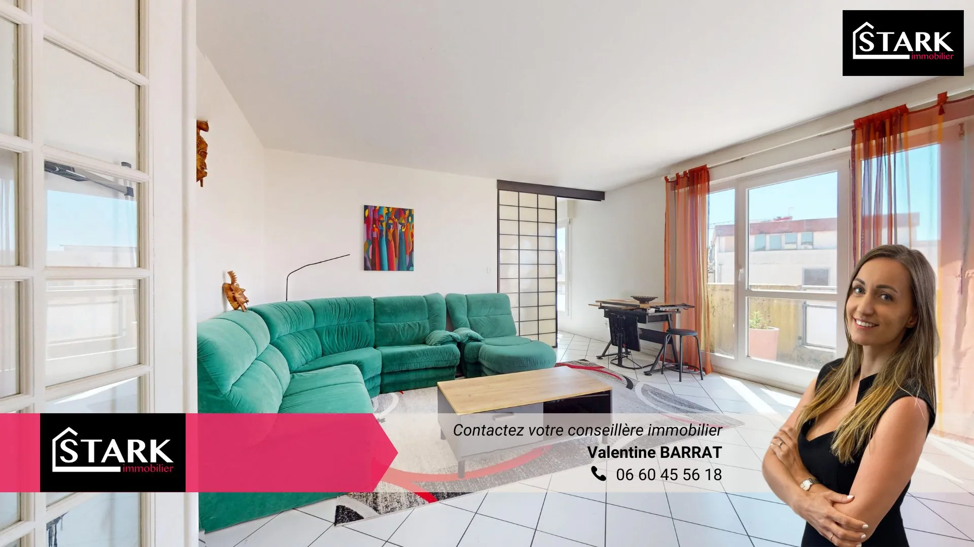 Appartement T4/T5 lumineux en dernier étage avec parking à Belfort