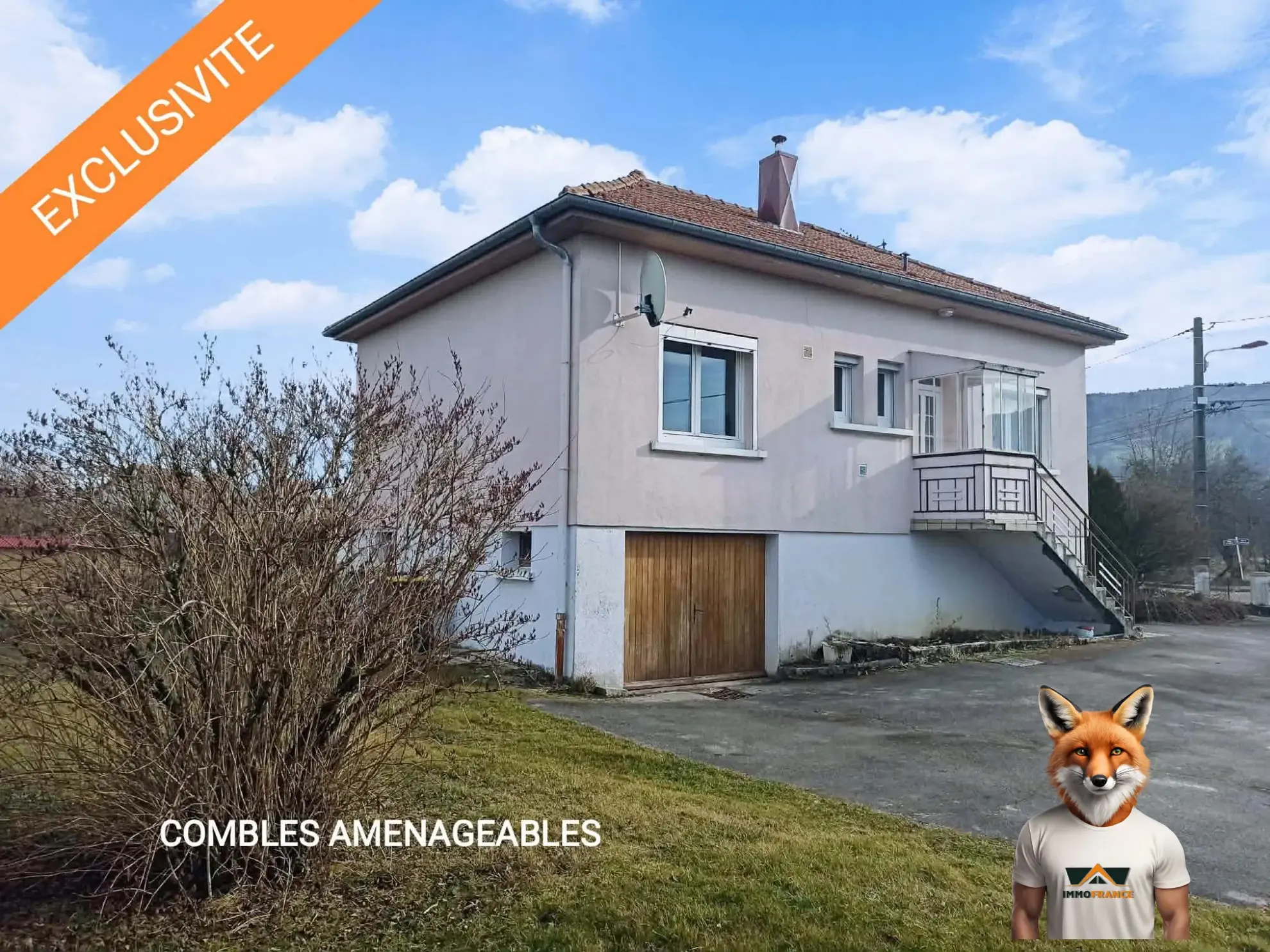 Maison individuelle rénovée avec 2 chambres et sous-sol à Naisey-les-Granges