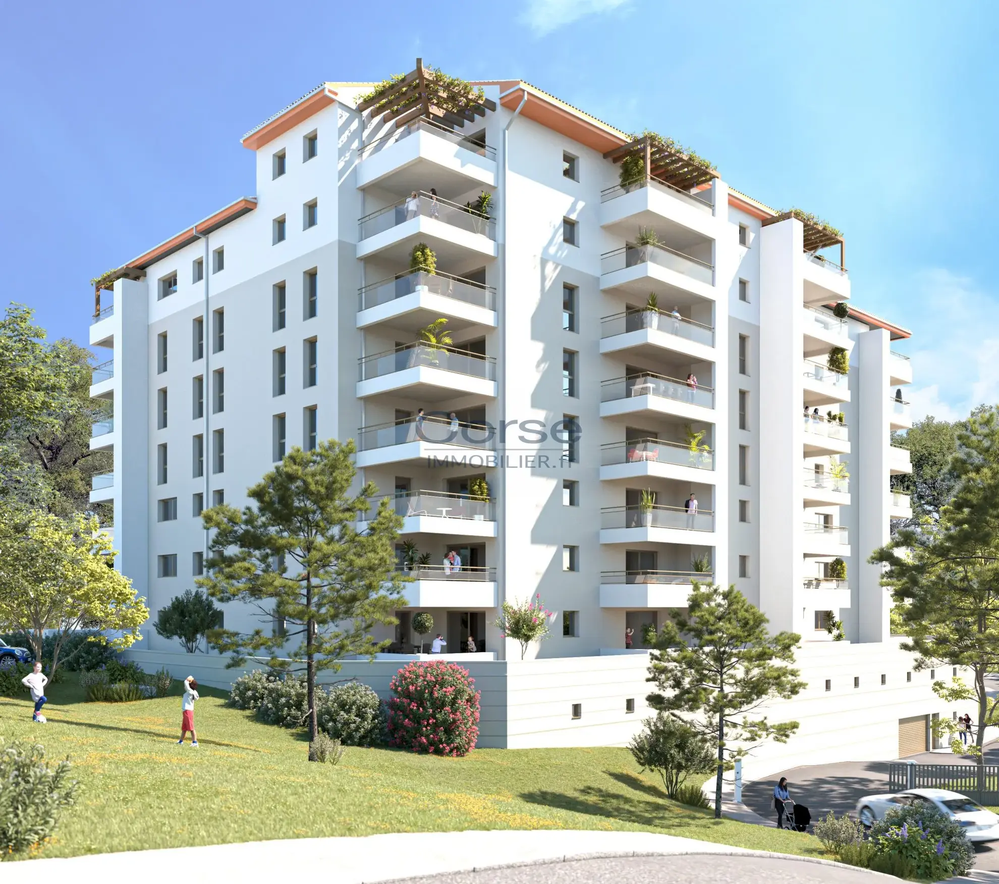 Appartement T2 neuf à Ajaccio avec terrasse sud-ouest – Livraison 2024