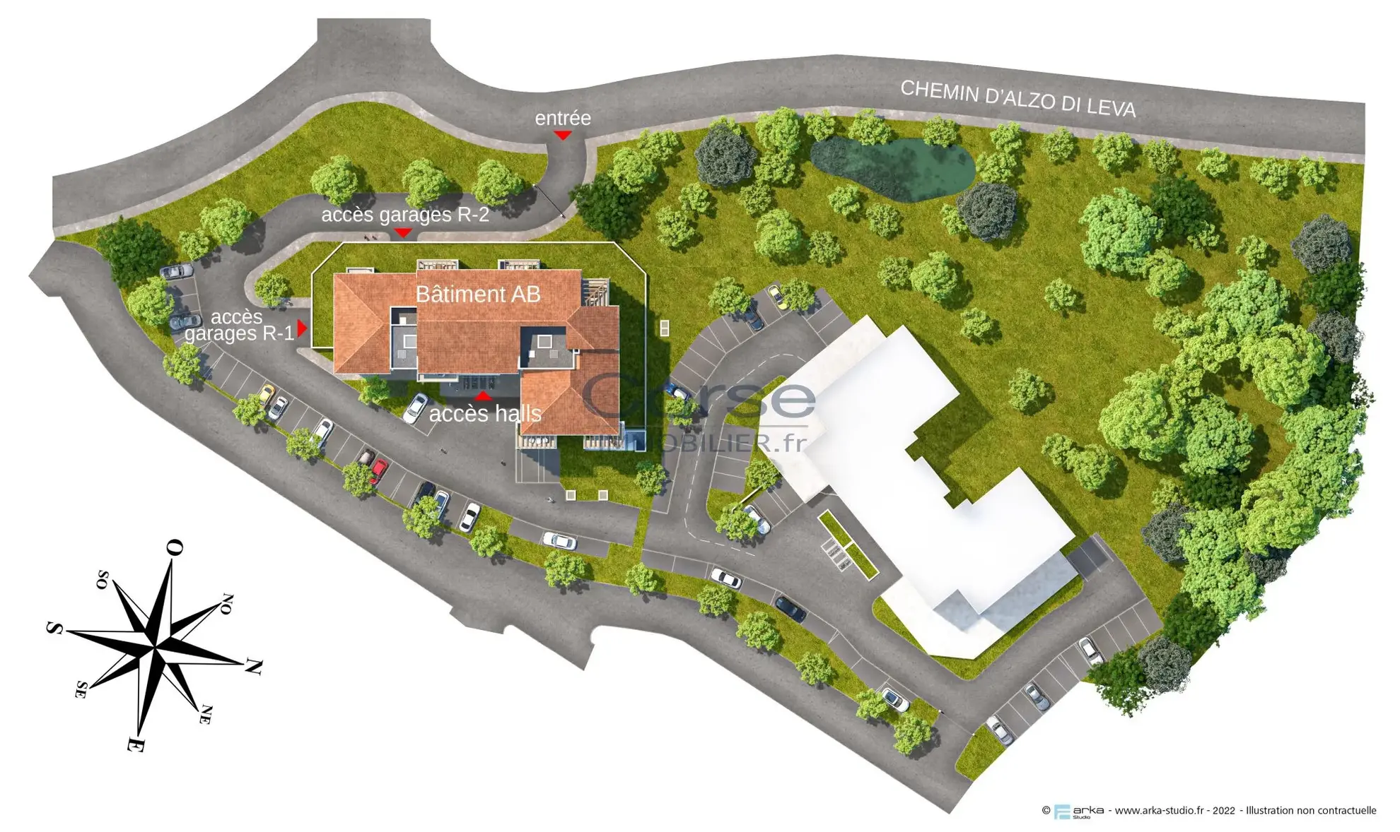 Appartement T2 neuf à Ajaccio avec terrasse sud-ouest – Livraison 2024 