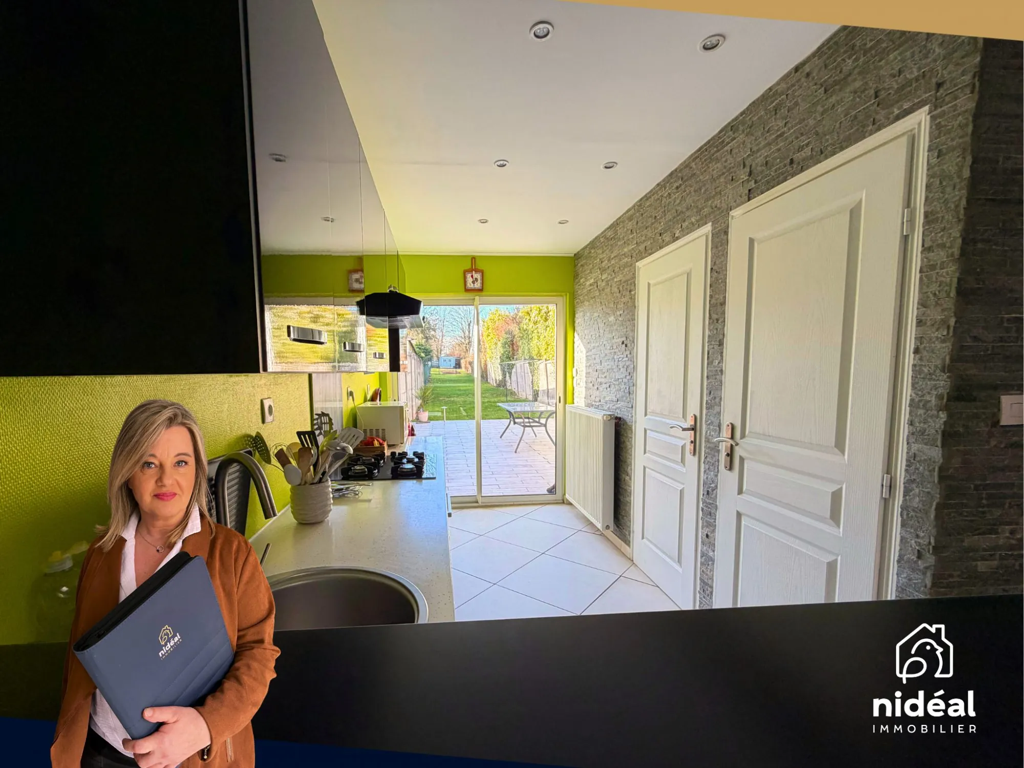 Maison rénovée à vendre à Sebourg de 106 m² avec terrasse et jardin