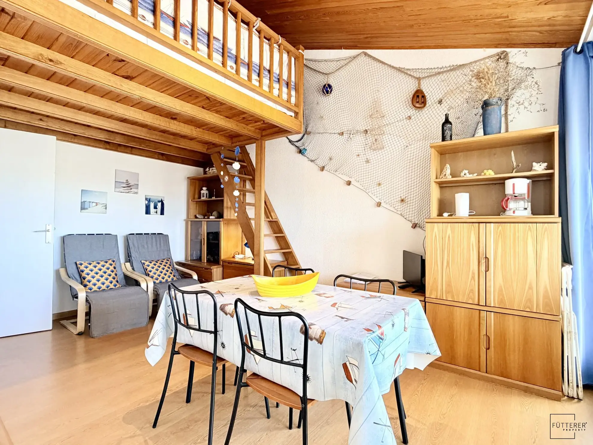 Appartement 2 pièces avec mezzanine et vue mer à Narbonne Plage 
