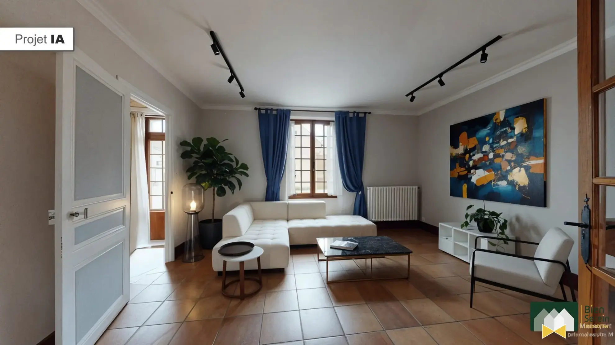 Salon - Séjour IA Maison de campagne à rénover à Prunay-le-Gillon, idéale pour projet personnalisé 