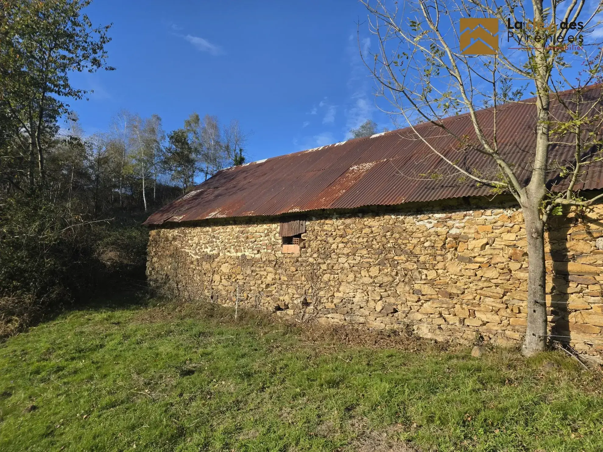 Grande grange foraine avec terrain de 8796 m² proche Lourdes dans les Hautes-Pyrénées 