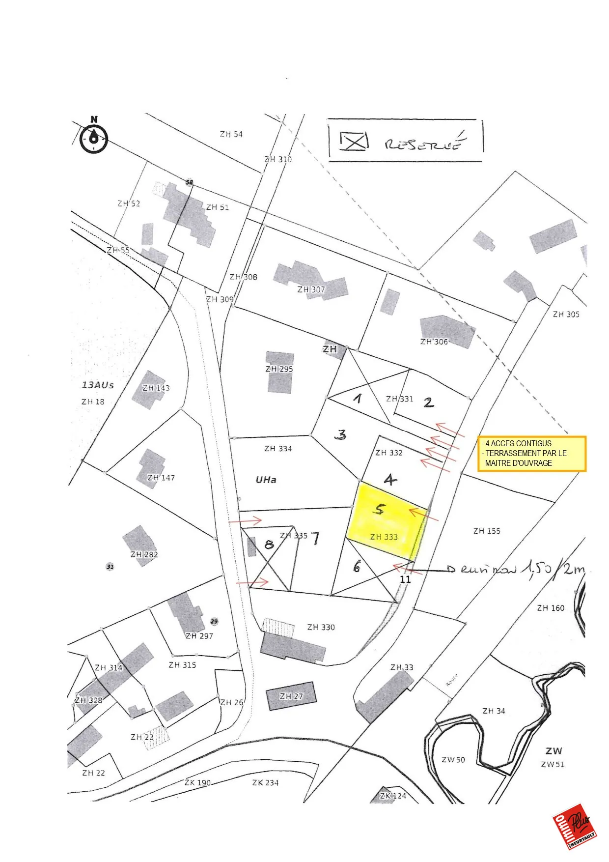 Terrain constructible non viabilisé à Saint-Brandan de 521 m² 
