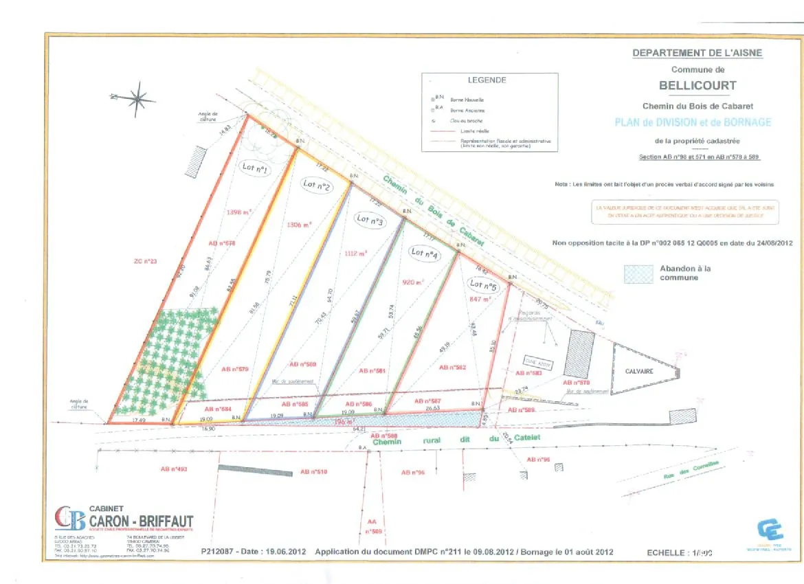 Terrain à bâtir de 1306 m² à Bellicourt, secteur paisible 