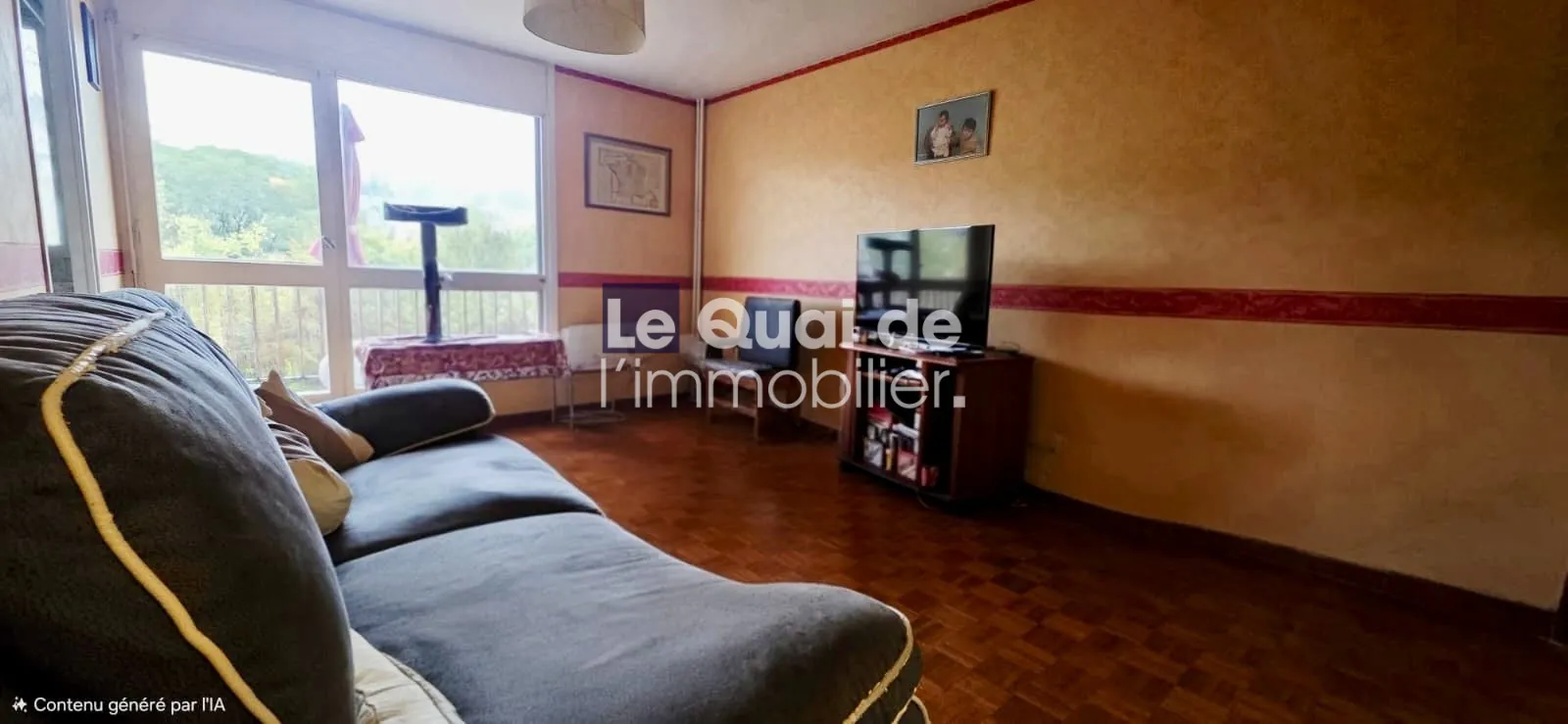 Appartement T4 traversant à Chambéry avec vue montagne, loué, excellente localisation 