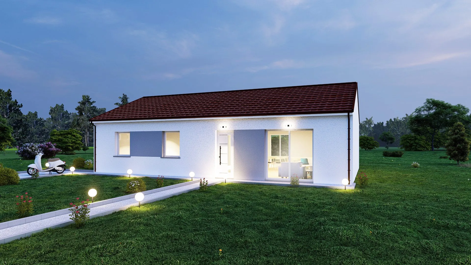 Maison neuve à construire à Chalindrey – Modèle MELIA avec garage et high-tech