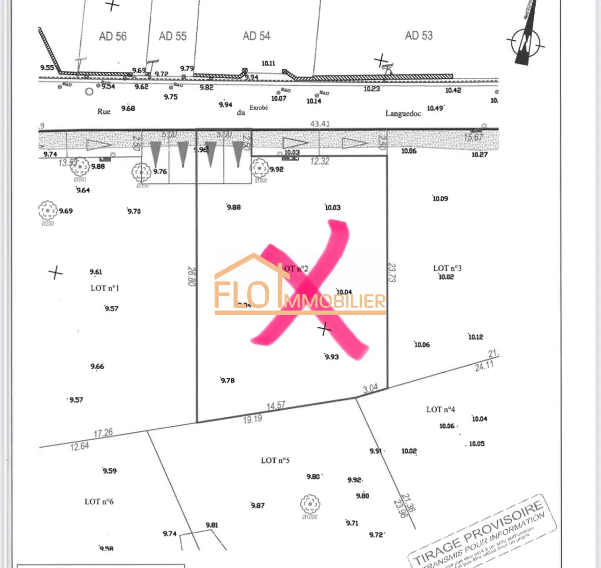 Terrain constructible à Florensac de 409 m², proche commerces et écoles 