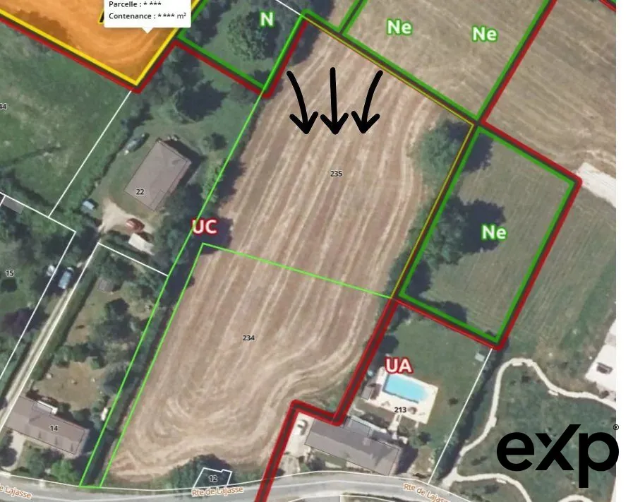 Terrain constructible de 3100 m² à Faux, idéal pour votre projet de maison en campagne