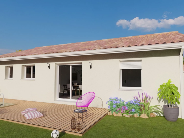 Maison neuve individuelle à Le Grand Bourg - 80 m² avec terrain de plus de 600 m²