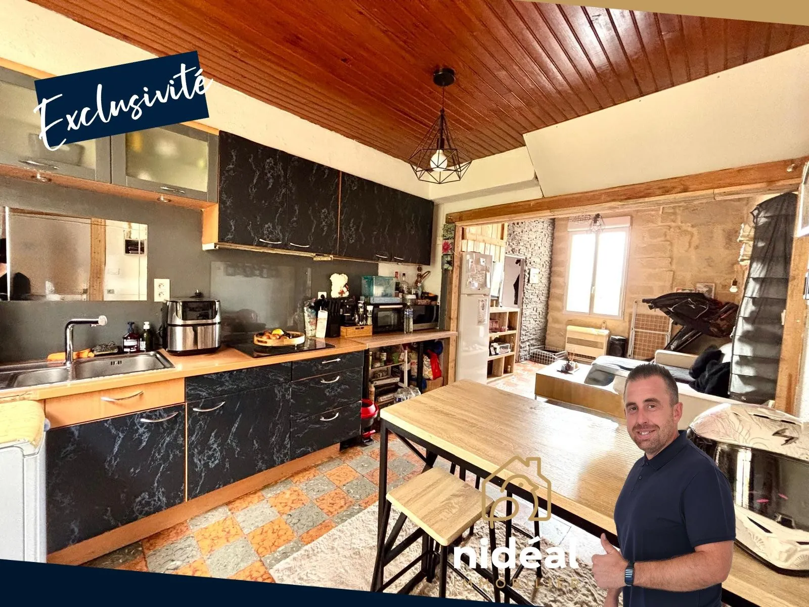 Appartement T2 avec Cave, Cour et Garage à vendre à Sommières