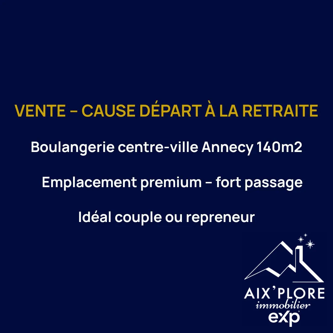 À vendre boulangerie artisanale avec emplacement premium au centre d'Annecy