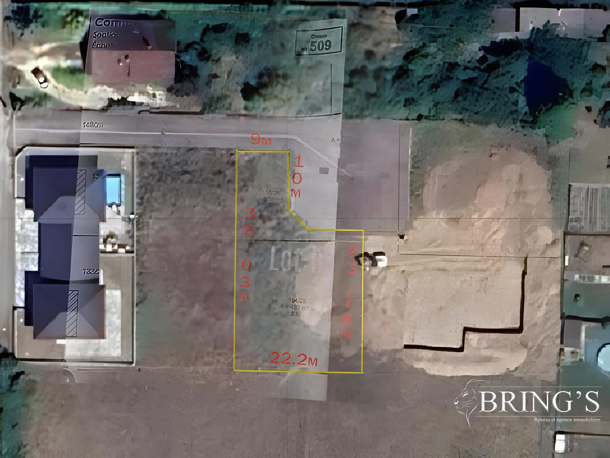 Terrain constructible viabilisé de 6,68 ares à Meyenheim près de Colmar