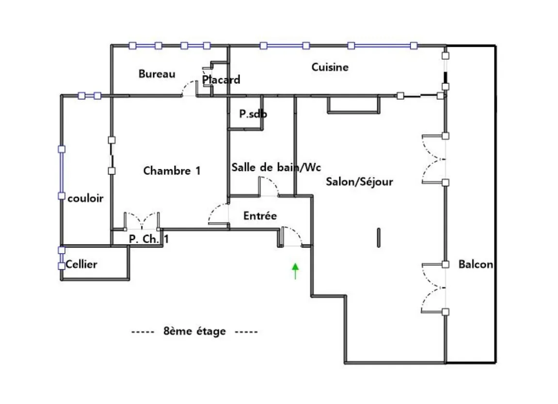 Grand appartement T2 avec vue imprenable à Nîmes 