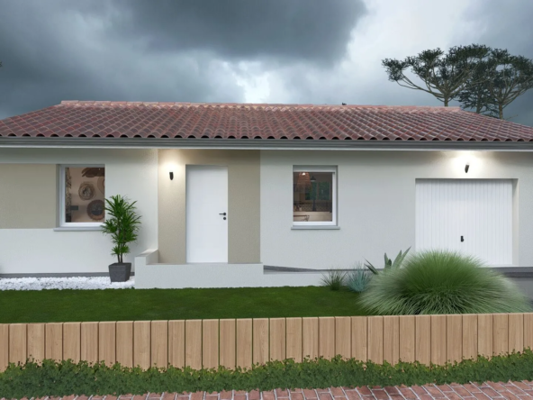 Plan de maison 2 chambres avec garage à Antonne-Et-Trigonant