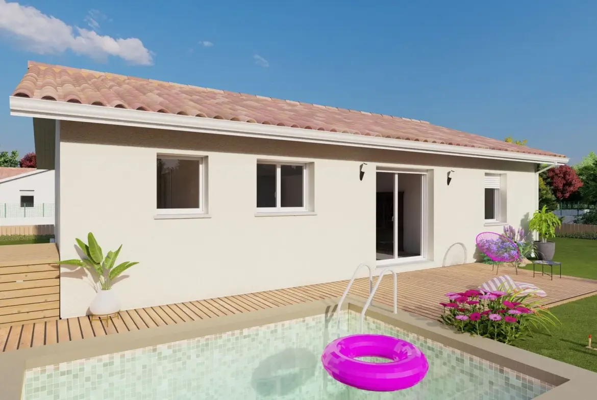 Plan de maison 2 chambres avec garage à Antonne-Et-Trigonant 