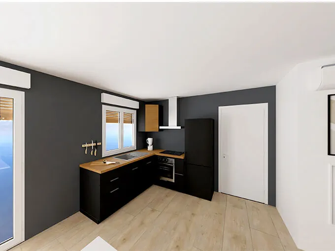 Plan de maison 2 chambres avec garage à Antonne-Et-Trigonant 