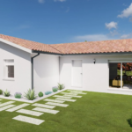 Maison neuve 4 chambres à Négrondes, architecture moderne, livraison 2025