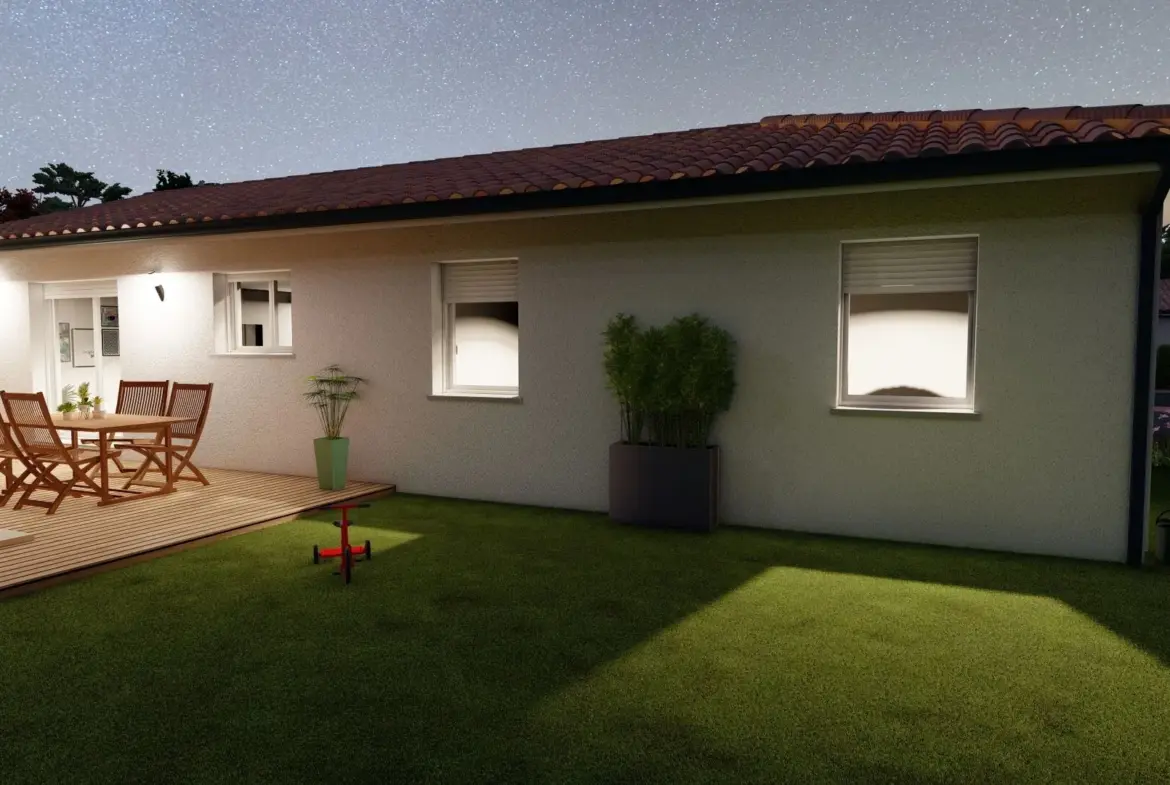 Maison neuve 4 chambres à Négrondes, architecture moderne, livraison 2025 