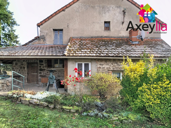 Maison en pierres 3 chambres avec terrain arboré à Arfeuilles