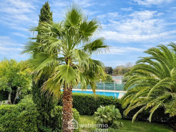 Studio lumineux à Grimaud avec balcon en résidence avec piscine