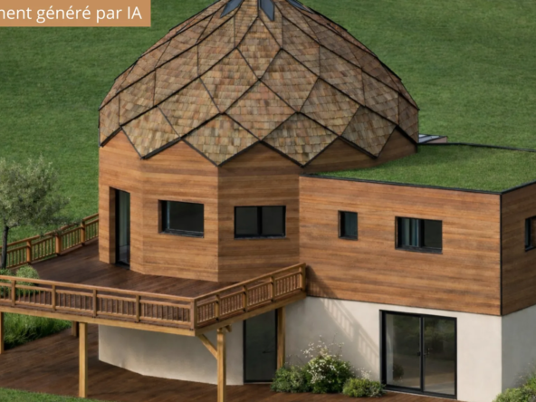 Rare maison architecturale avec toiture Zome 12 à Montaut - Projet personnalisé en construction