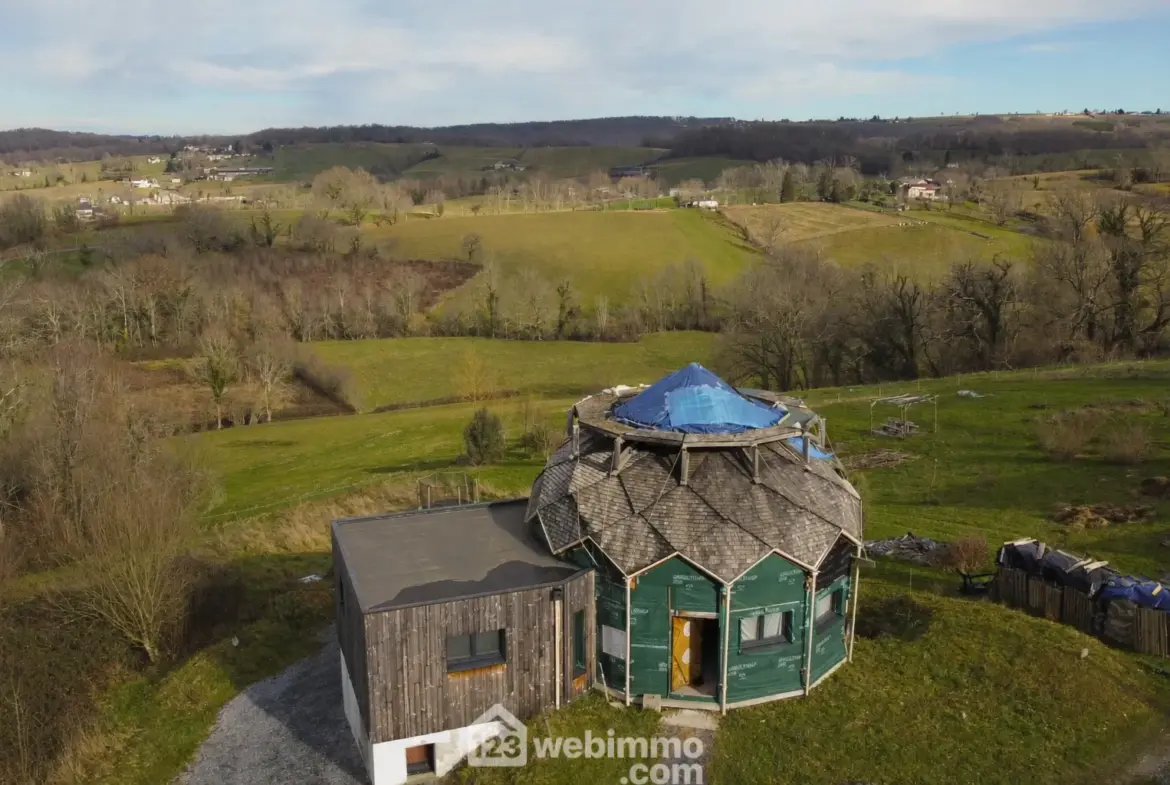 Rare maison architecturale avec toiture Zome 12 à Montaut - Projet personnalisé en construction 
