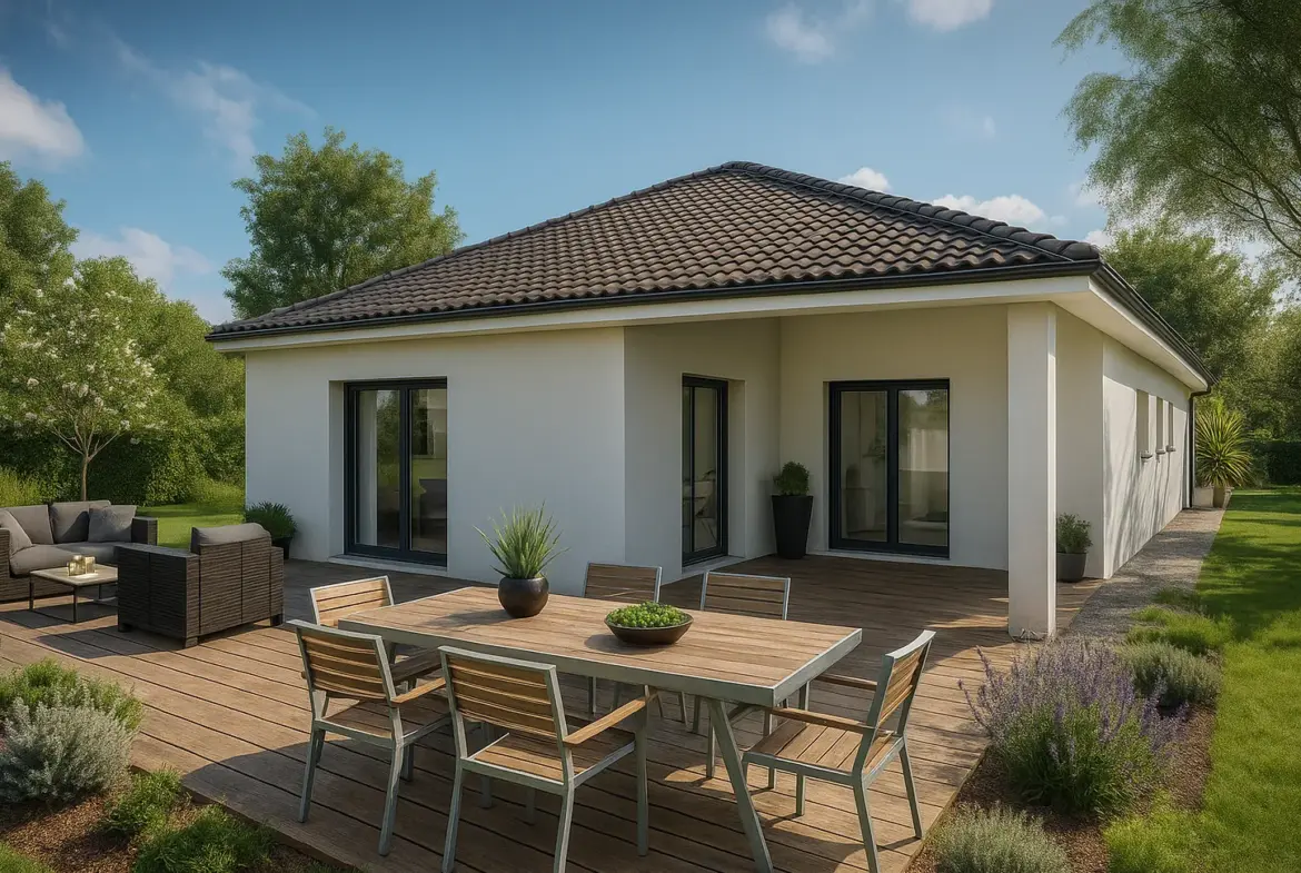 Construction d'une maison moderne à Optevoz de 95 m² avec 3 chambres et haute performance énergétique 