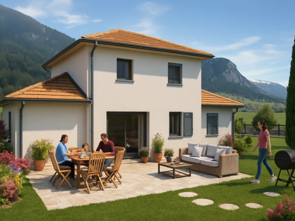 Construction maison 105 m² à Corbelin avec 4 chambres et performances énergétiques