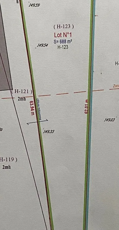 Terrain à bâtir de 688 m² à Goins, proche La Ferté-sous-Jouarre 