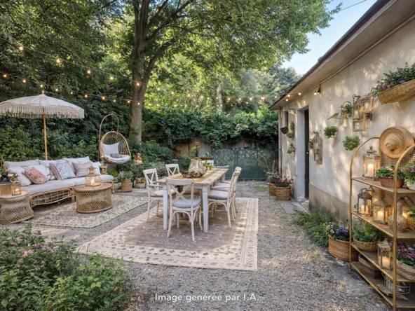 Appartement traversant à Amélie-les-Bains avec jardin, garage et vue dégagée