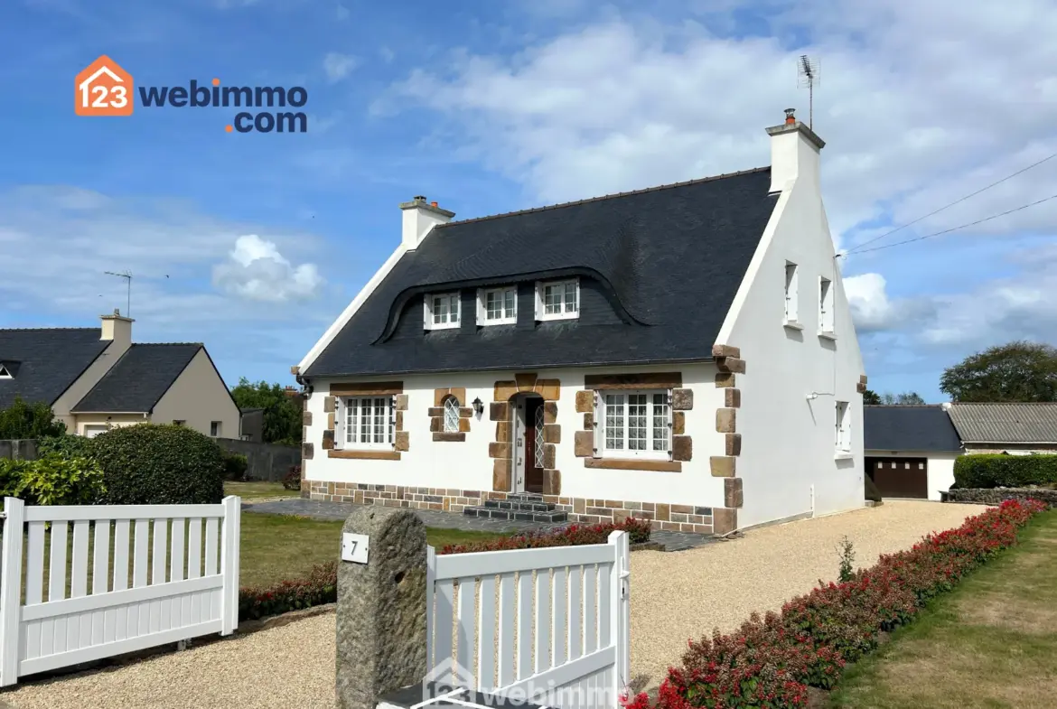 Maison de 135 m² à Trédrez-Locquémeau, terrain constructible, proche plage 