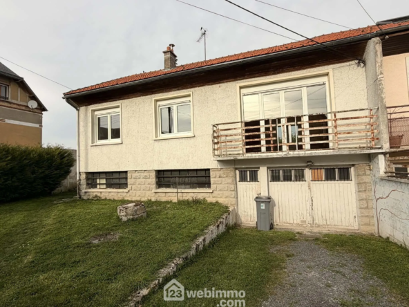 Vente maison de plain-pied à Sissonne avec sous-sol et jardin clos