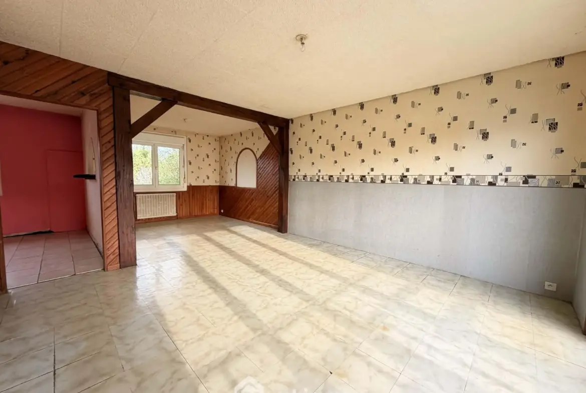 Vente maison de plain-pied à Sissonne avec sous-sol et jardin clos 