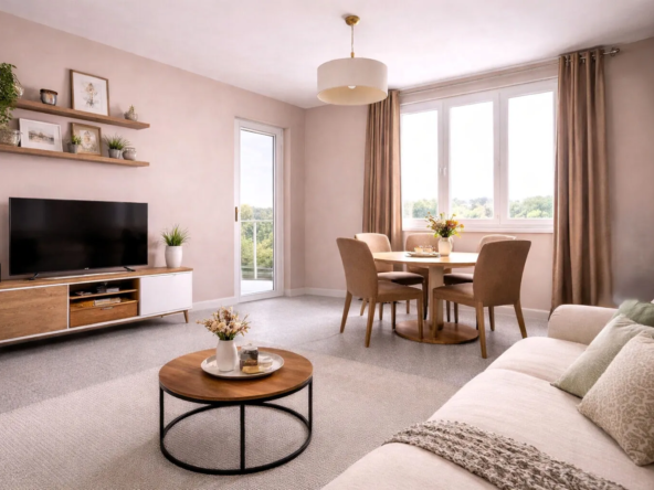 Appartement T3 lumineux de 55,56 m² à Les Pennes Mirabeau avec vue pinède