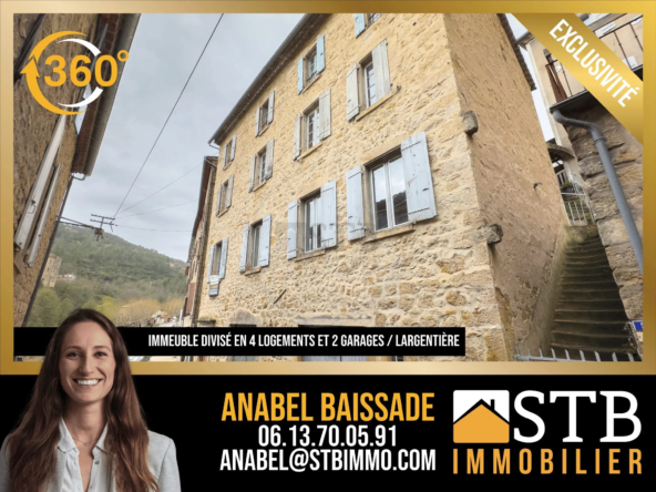 Immeuble à rénover avec garages à Largentière - Potentiel important