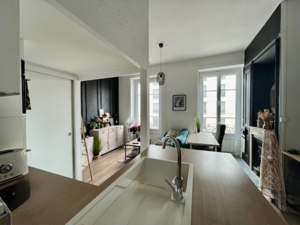 Appartement T2 rénové à Lyon 3 avec cuisine équipée et cave