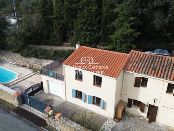 Charmante maison rénovée avec piscine et vue sur les Corbières à Cucugnan