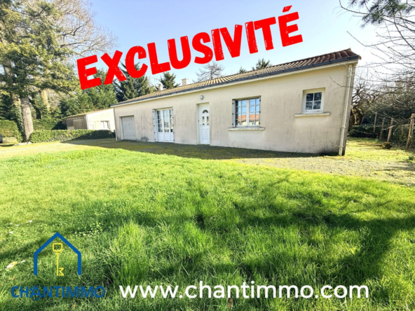 Pavillon de plain-pied à Chantonnay avec garage et terrain arboré