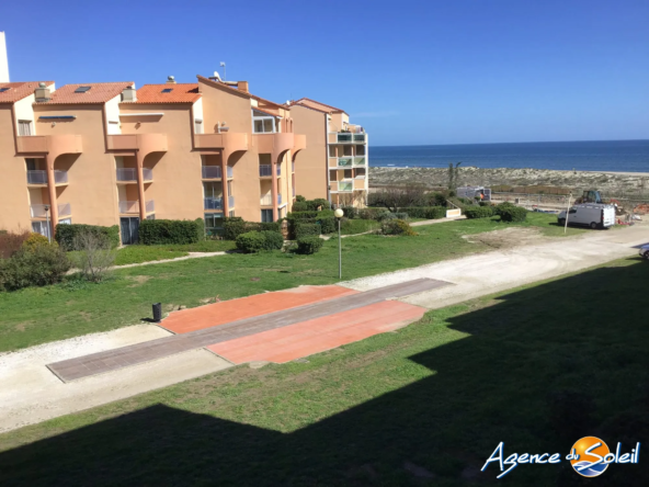 Appartement T1 cabine en vente avec vue mer et accès plage au Barcarès