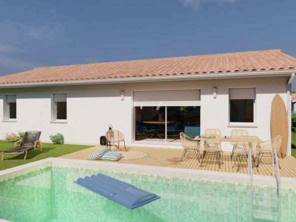 Maison neuve de 99 m² à Mussidan avec terrain plat, 3 chambres, construction fiable
