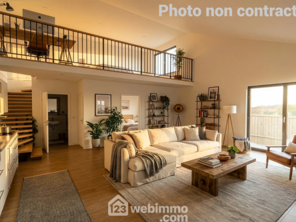 Appartement duplex T3 de 72,20 m² avec terrasse et parking aux Achards